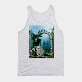Wonderful fairy with white wolf Tank Top